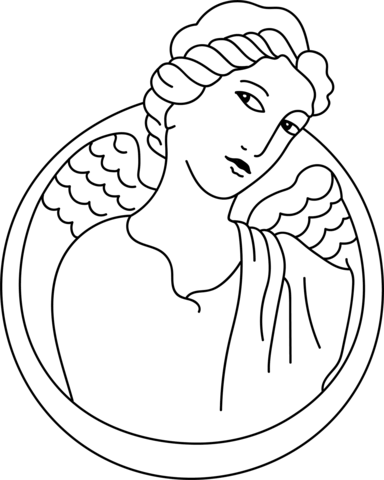 Coiffure Of Etruscan Lady Coloring Page